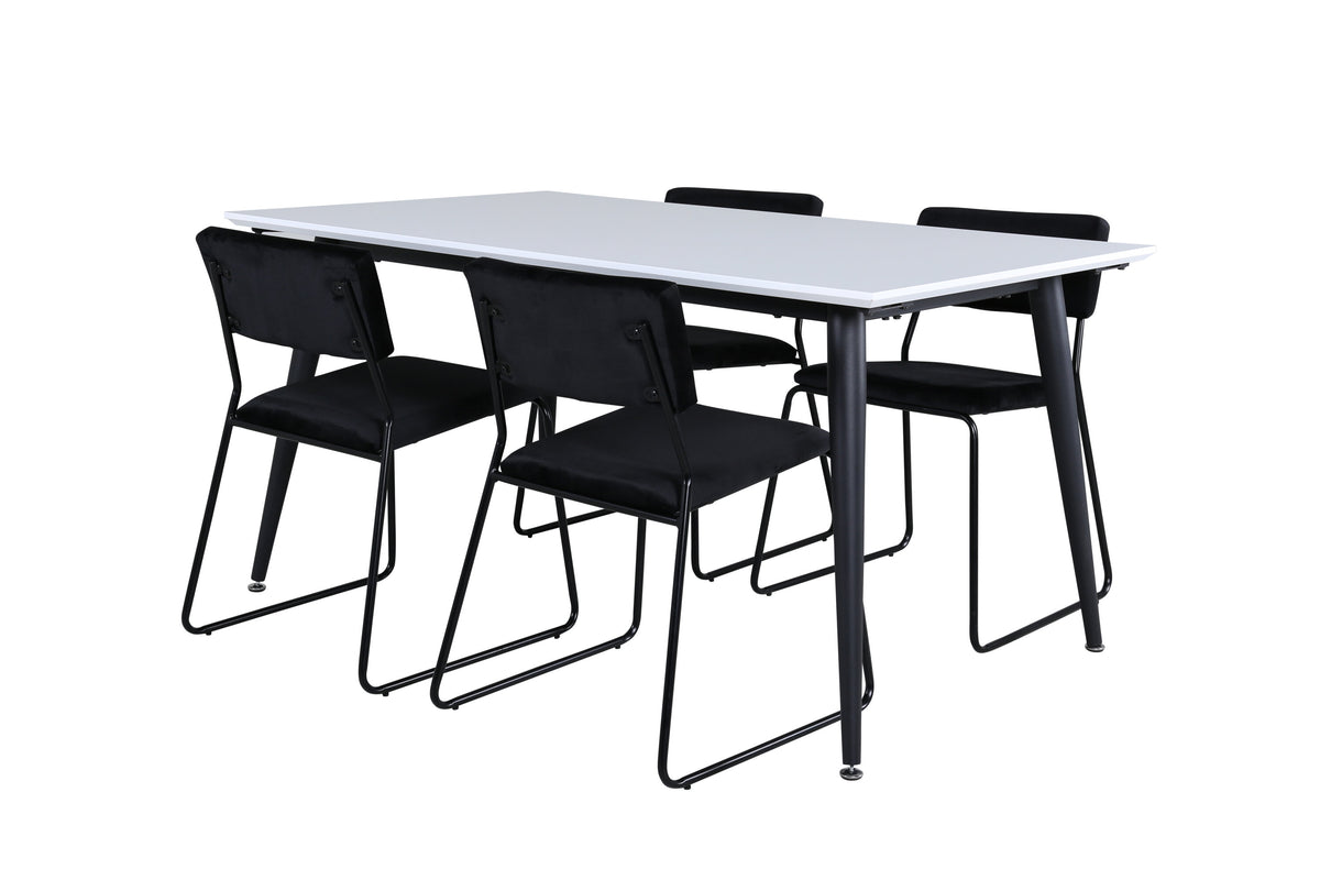 Jimmy Matbord med Kenth Stolarna – Bord: 76x150x90 Stol: 52x76x40