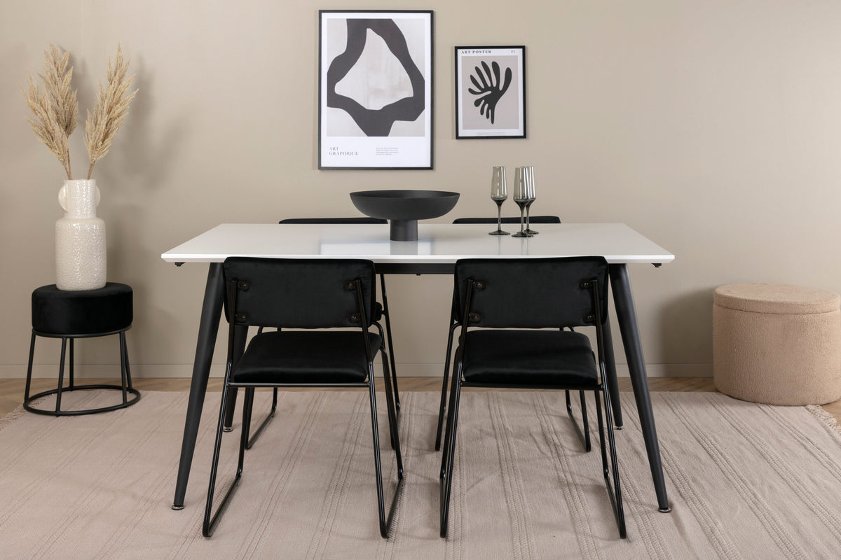 Jimmy Matbord med Kenth Stolarna – Bord: 76x150x90 Stol: 52x76x40