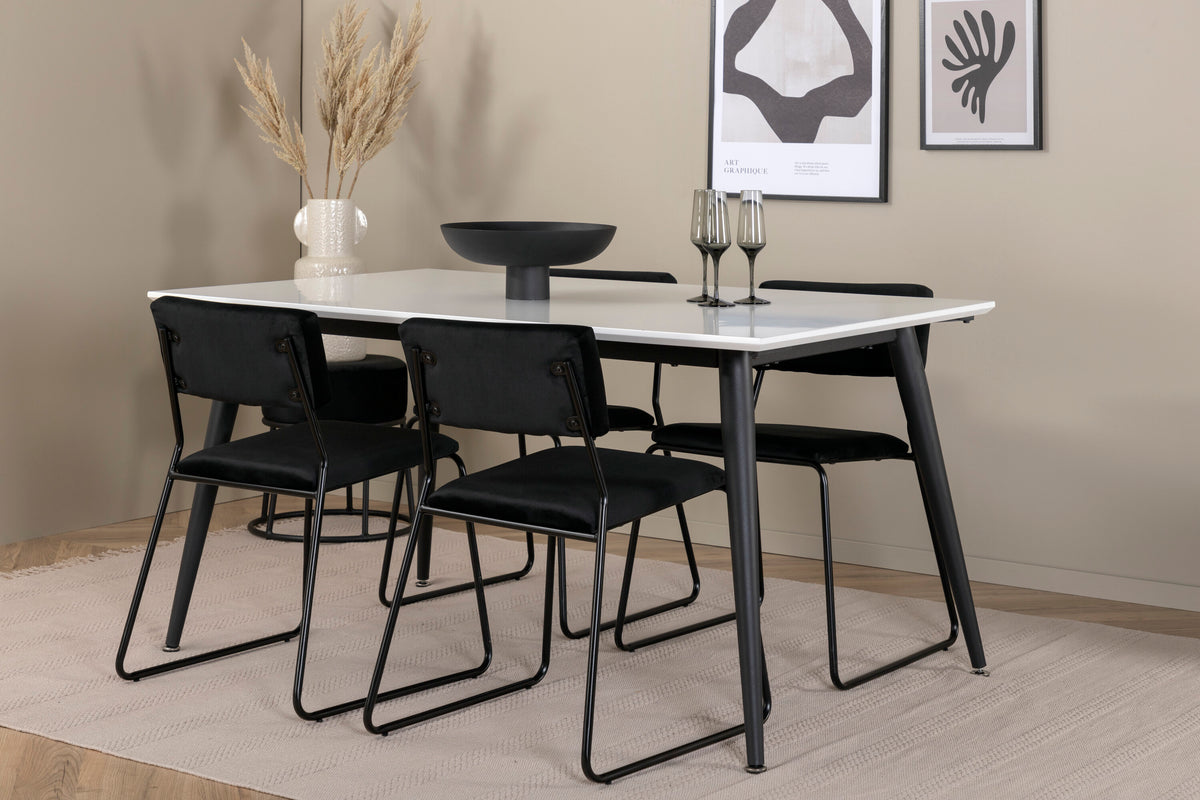 Jimmy Matbord med Kenth Stolarna – Bord: 76x150x90 Stol: 52x76x40
