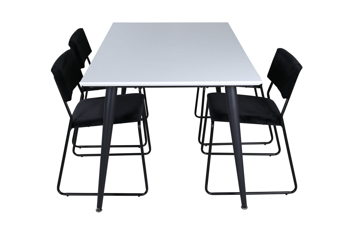 Jimmy Matbord med Kenth Stolarna – Bord: 76x150x90 Stol: 52x76x40