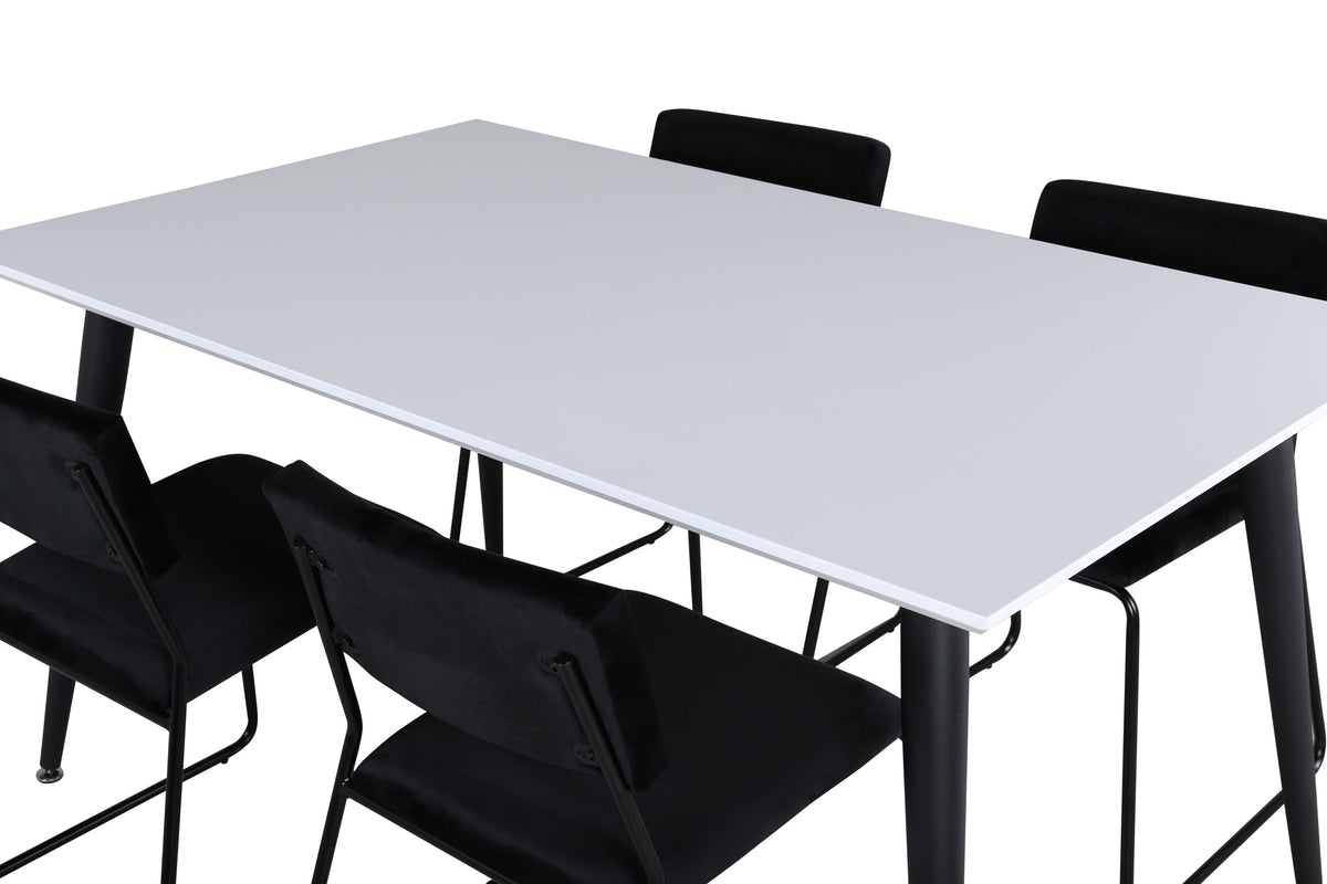 Jimmy Matbord med Kenth Stolarna – Bord: 76x150x90 Stol: 52x76x40
