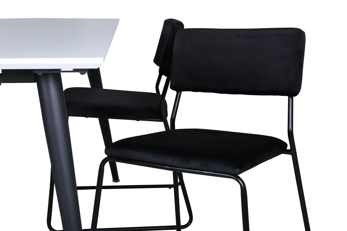 Jimmy Matbord med Kenth Stolarna – Bord: 76x150x90 Stol: 52x76x40