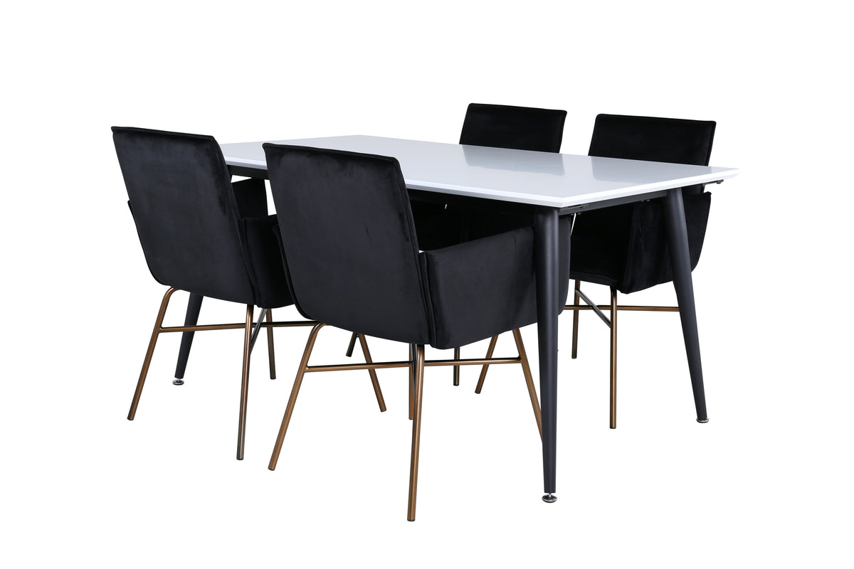 Jimmy Matbord med Petra Stolarna – Bord: 76x150x90 Stol: 60x87x57