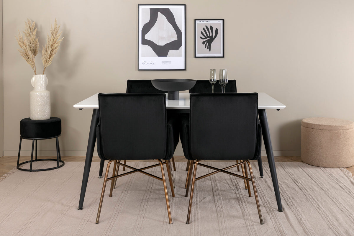 Jimmy Matbord med Petra Stolarna – Bord: 76x150x90 Stol: 60x87x57