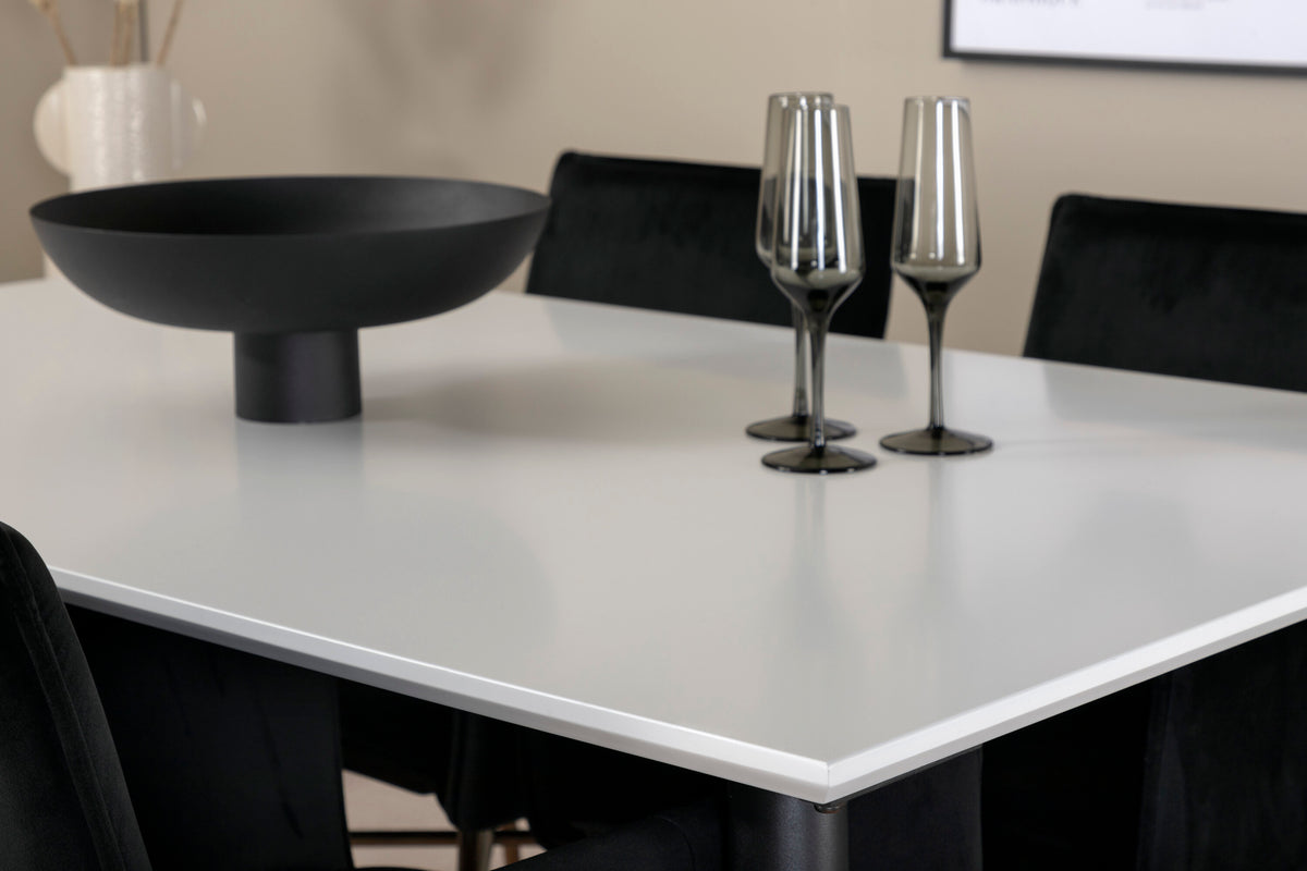 Jimmy Matbord med Petra Stolarna – Bord: 76x150x90 Stol: 60x87x57