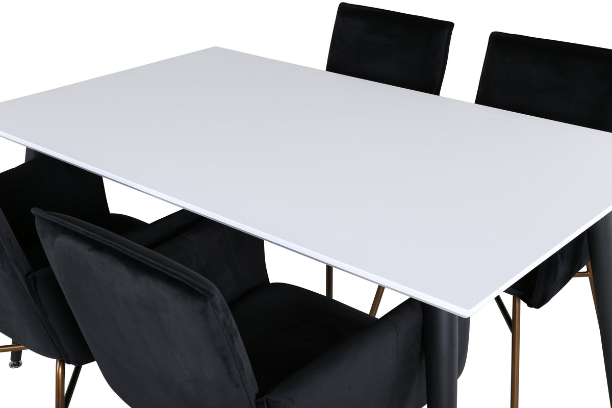 Jimmy Matbord med Petra Stolarna – Bord: 76x150x90 Stol: 60x87x57
