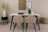 Jimmy Matbord med Velvet Stolarna – Bord: 76x150x90 Stol: 57x76,5x50