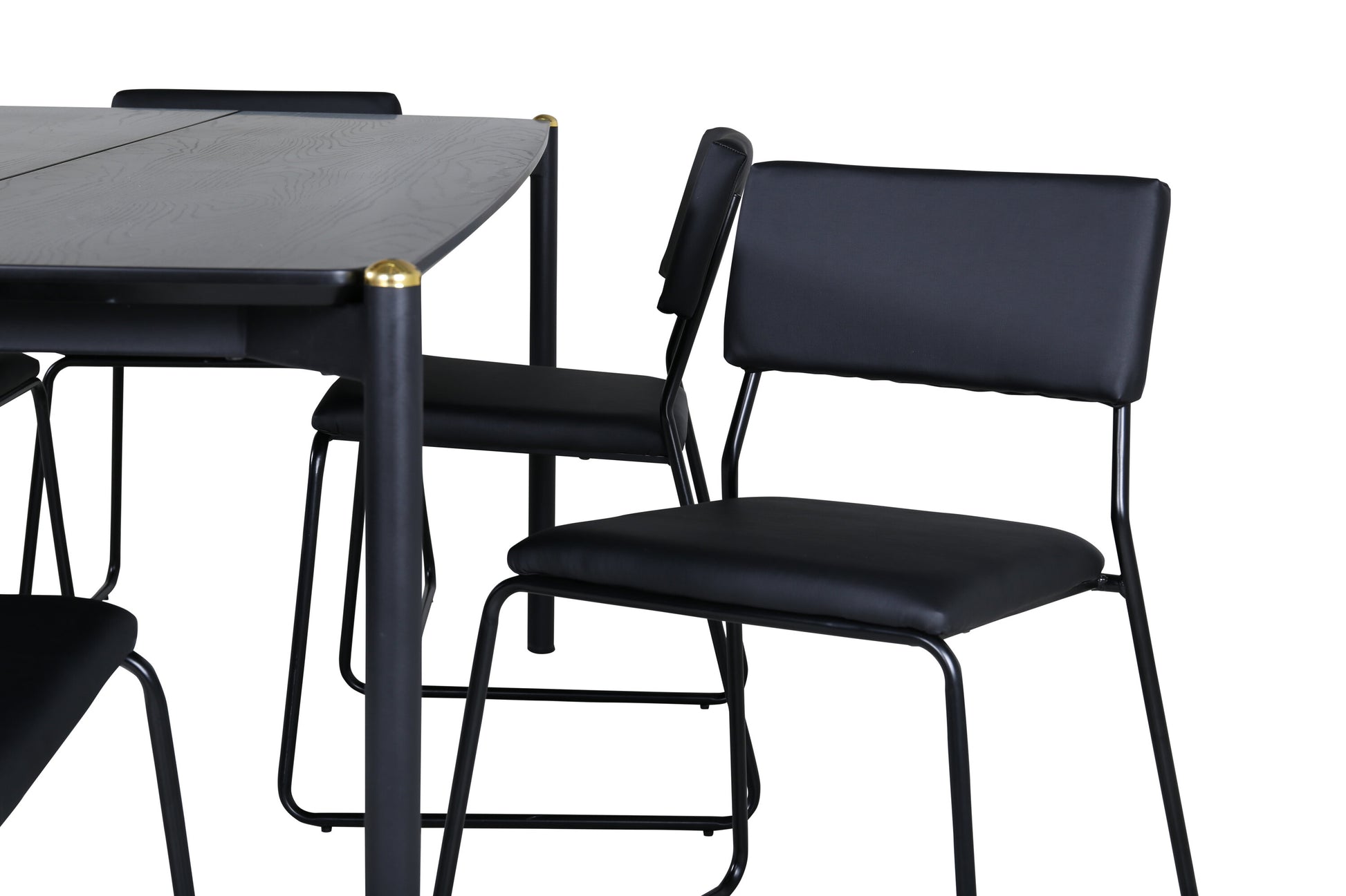 Pelle Matbord med Kenth Stolarna Matgrupp