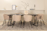 Petra Matbord med Berit Stolarna – Bord: 75x190x90 Stol: 55x78x55