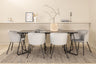 Petra Matbord med Berit Stolarna – Bord: 75x190x90 Stol: 55x78x55