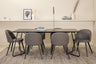 Petra Matbord med Velvet Stolarna – Bord: 75x190x90 Stol: 57x76,5x50