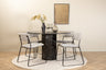 Matgrupp Marbs med stolarna Kenth – Bord: ⌀110 Stol: 52x76x40