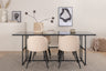 Leif Matbord med Velvet Stolarna – Bord: 74x200x90 Stol: 57x76,5x50