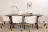 Uno Matbord med Berit Stolarna – Bord: 74x200x90 Stol: 55x78x55