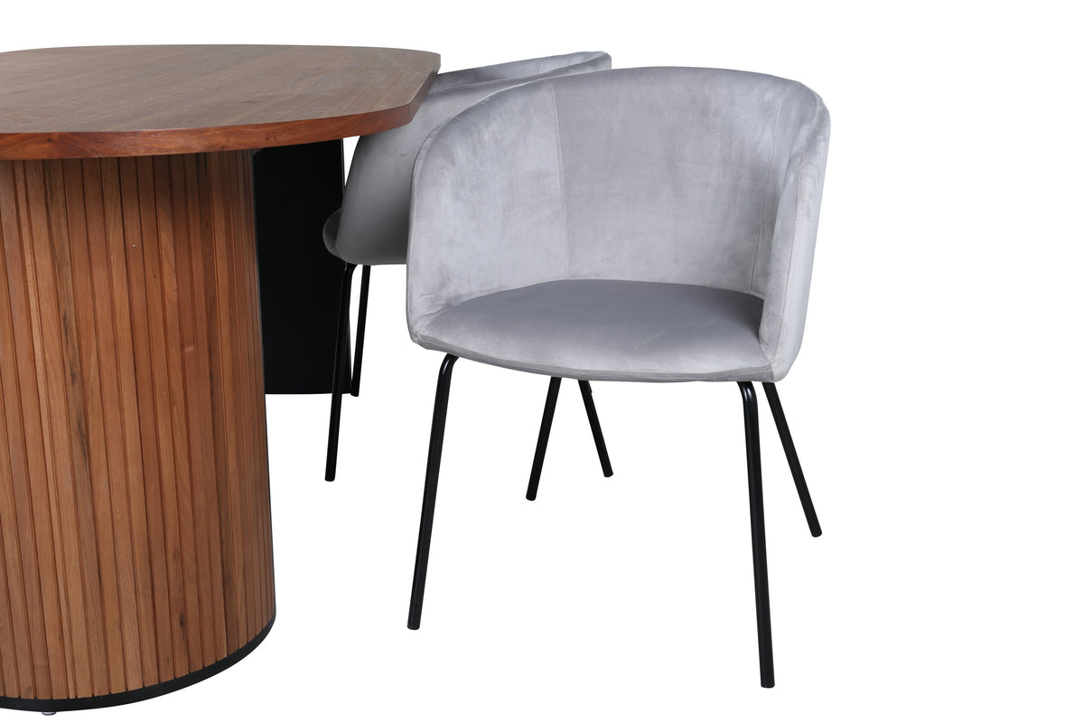 Bianca Matbord med Berit Stolarna – Bord: 75x200x90 Stol: 55x78x55