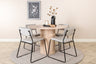 Bianca Matbord med Kenth Stolarna – Bord: ⌀110 Stol: 52x76x40