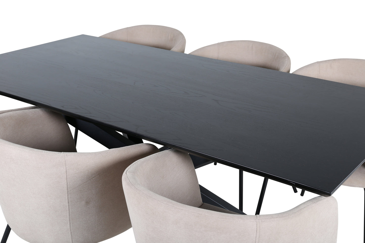 Piazza Matbord med Berit Stolarna – Bord: 76x180x90 Stol: 55x78x55