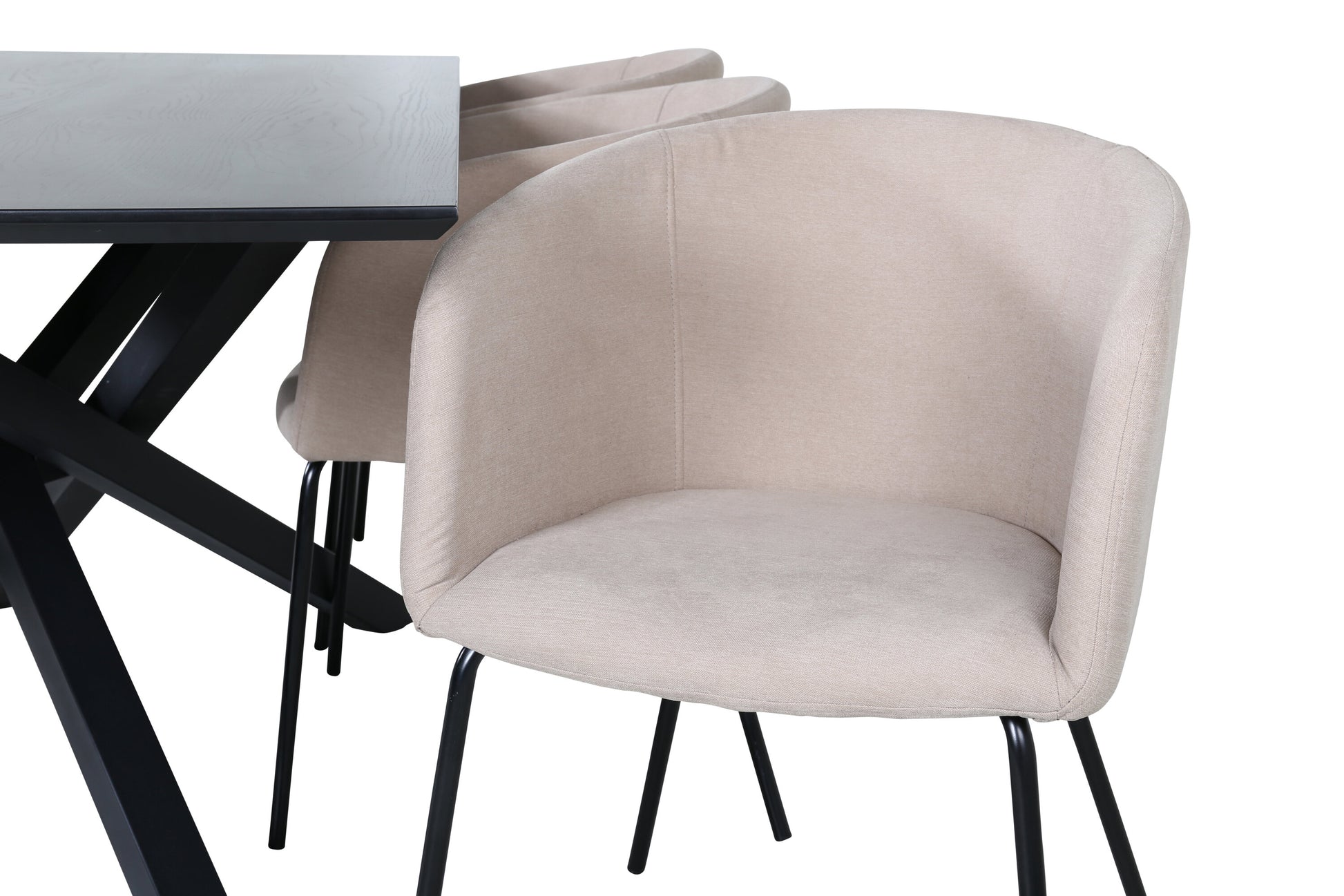 Piazza Matbord med Berit Stolarna – Bord: 76x180x90 Stol: 55x78x55