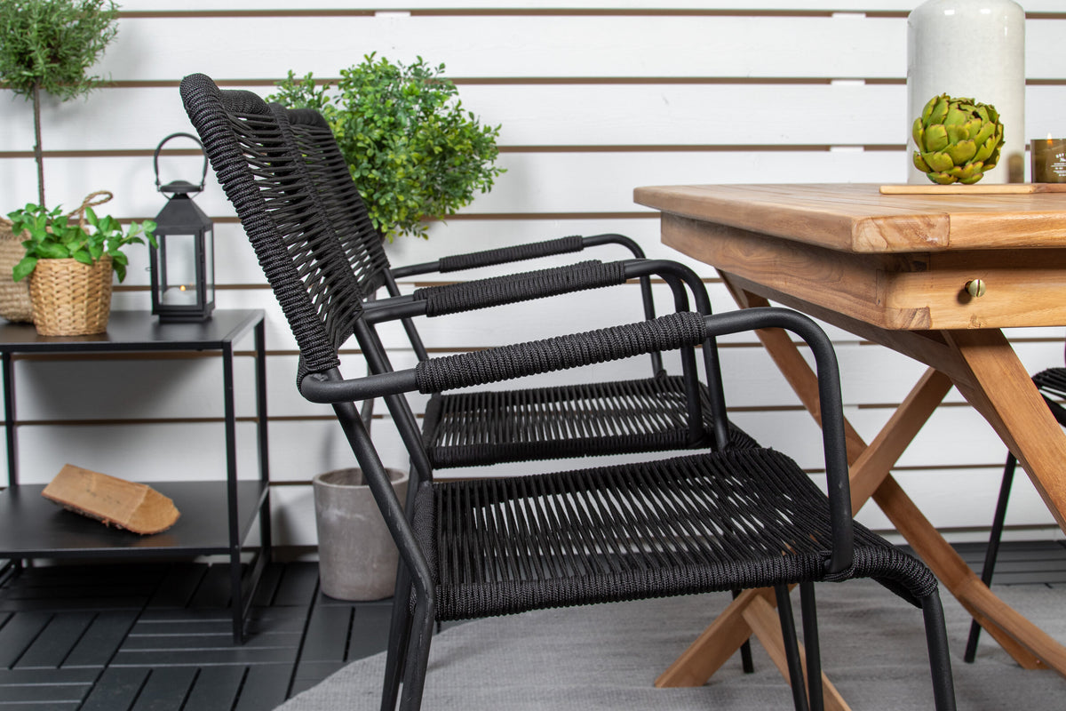 Kenya Matbord med Lindos Stolarna – Bord: 75x120x70 Stol: 66x85x55