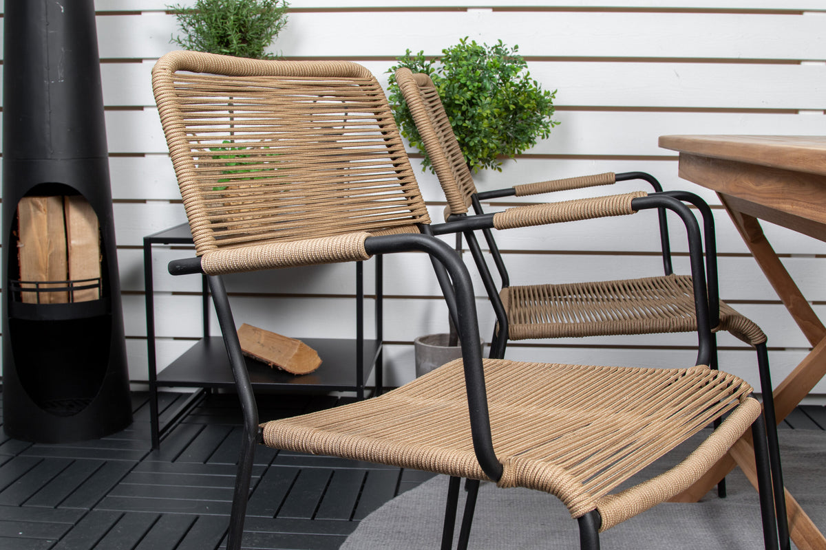 Kenya Matbord med Lindos Stolarna – Bord: 75x120x70 Stol: 66x85x55