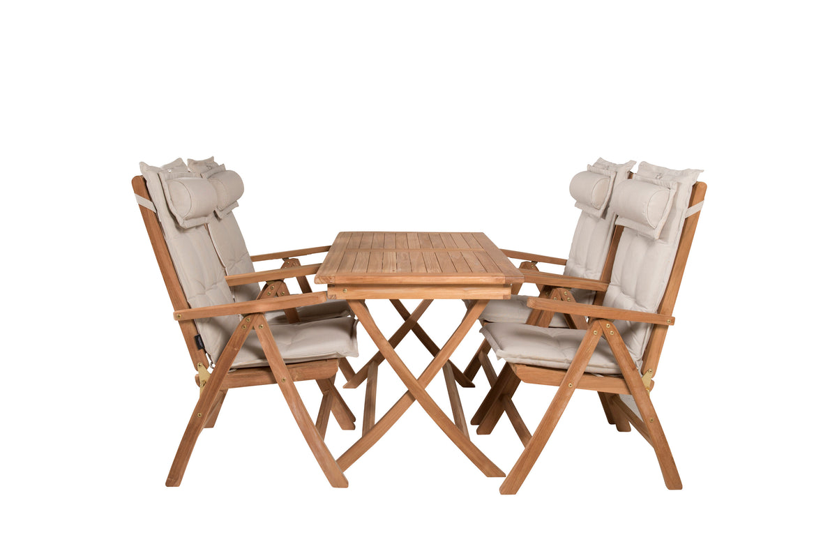 Kenya Matbord med Kenya Stolarna – Bord: 75x120x70 Stol: 73x105x62