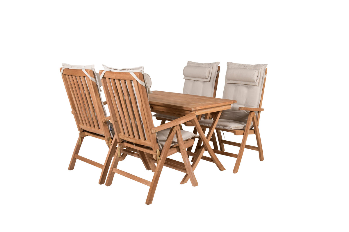 Kenya Matbord med Kenya Stolarna – Bord: 75x120x70 Stol: 73x105x62