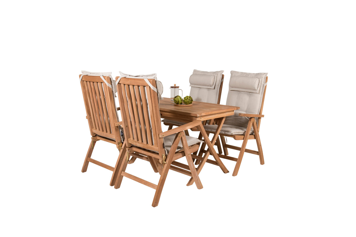 Kenya Matbord med Kenya Stolarna – Bord: 75x120x70 Stol: 73x105x62