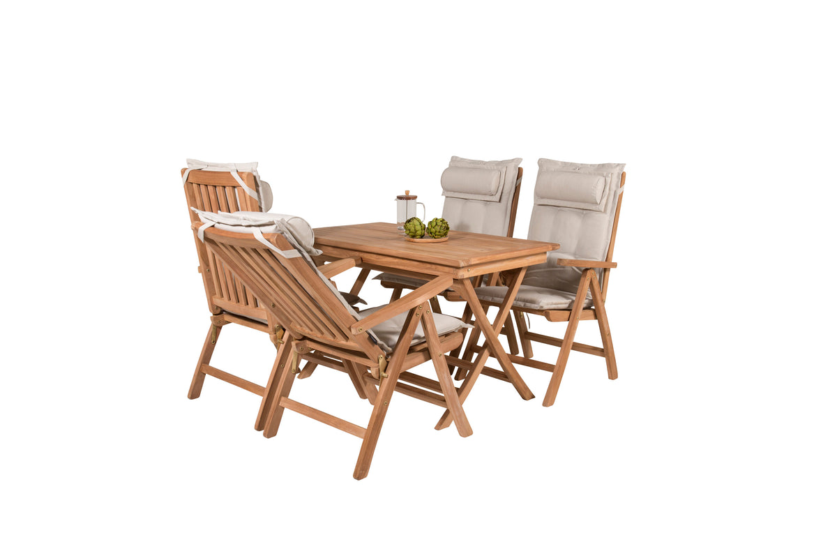 Kenya Matbord med Kenya Stolarna – Bord: 75x120x70 Stol: 73x105x62