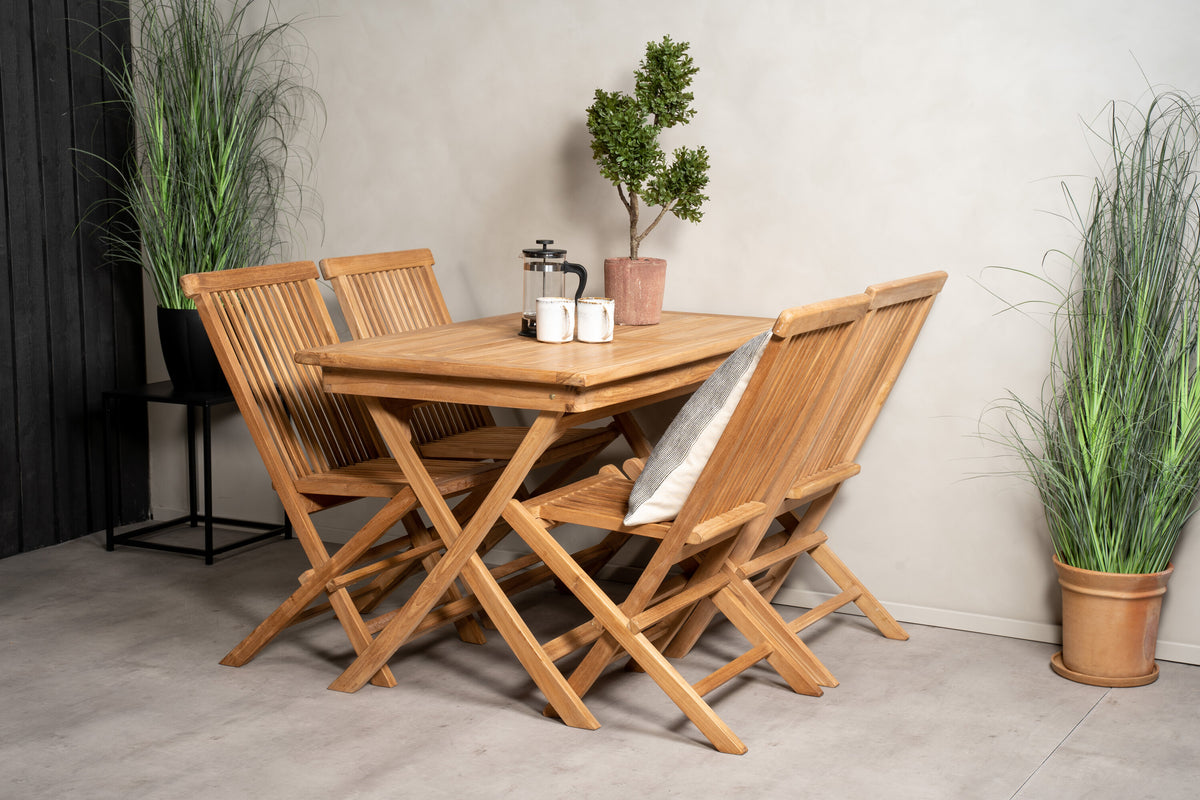 Kenya Matbord med Kenya Stolarna – Bord: 75x120x70 Stol: 62x89x47