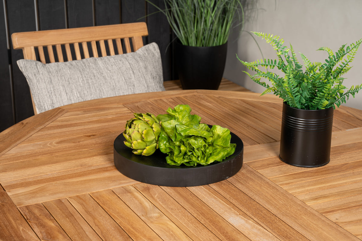 Kenya Matbord med Kenya Stolarna – Bord: ⌀120 Stol: 62x89x47