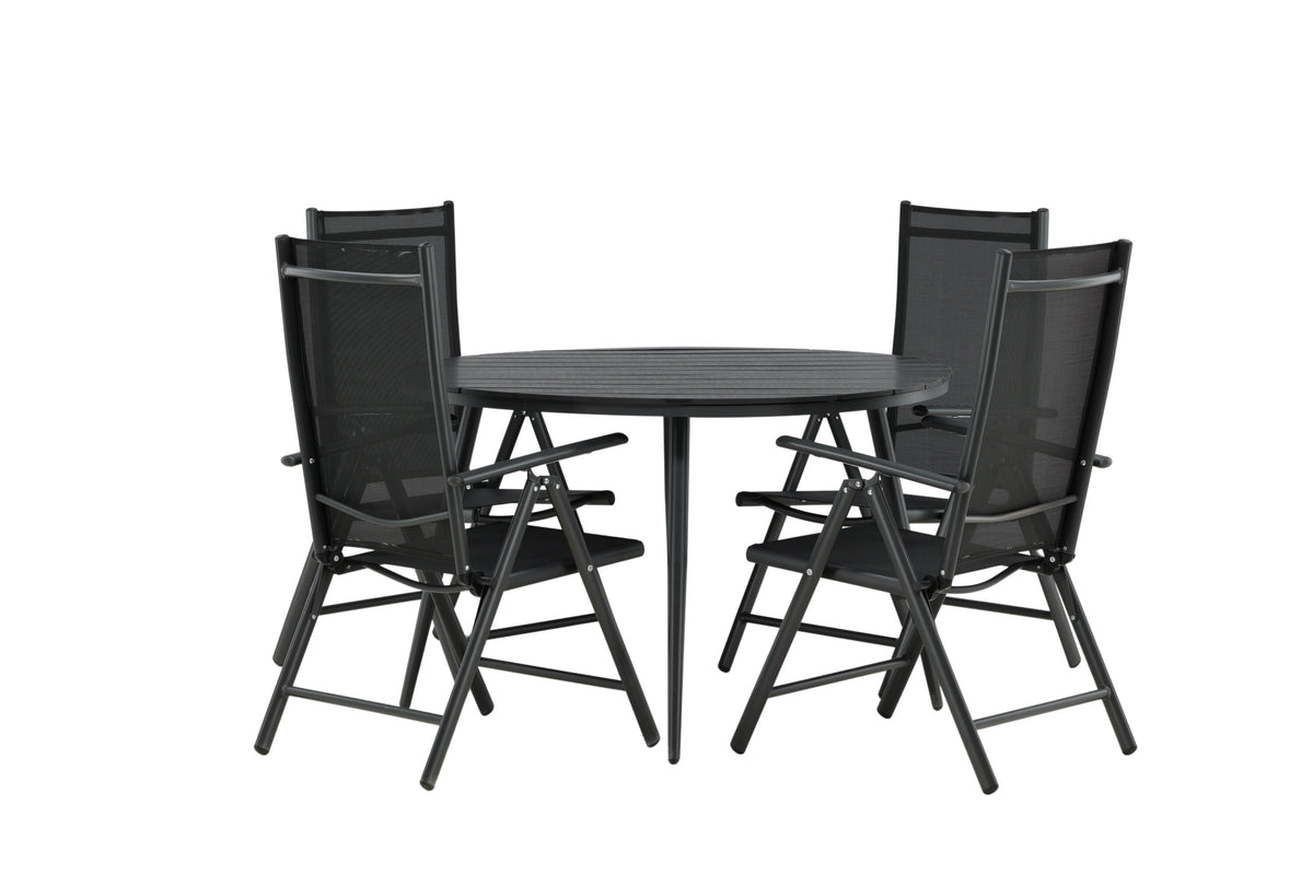 Break Matbord med Break Stolarna – Bord: ⌀120 Stol: 62x107,5x55