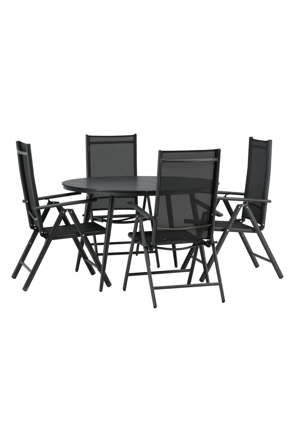 Break Matbord med Break Stolarna – Bord: ⌀120 Stol: 62x107,5x55