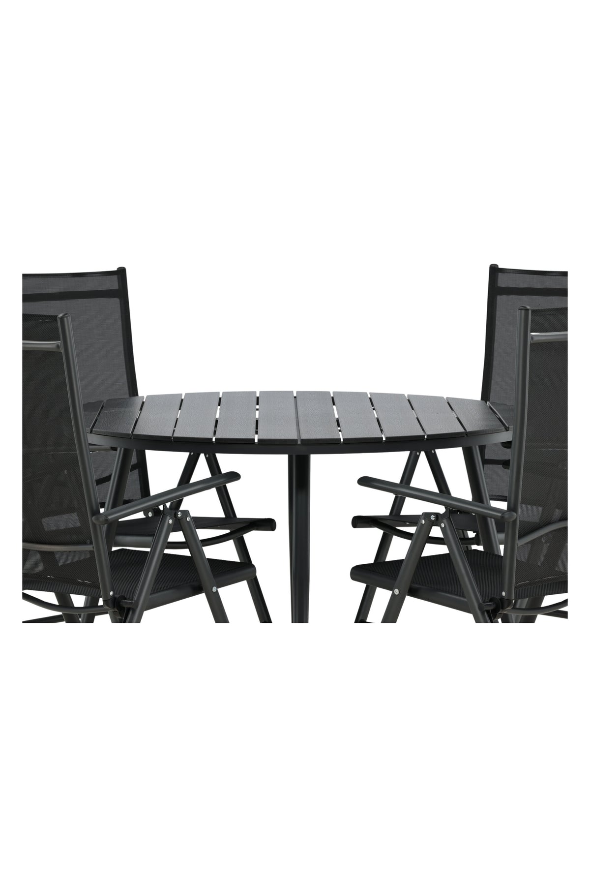 Break Matbord med Break Stolarna – Bord: ⌀120 Stol: 62x107,5x55