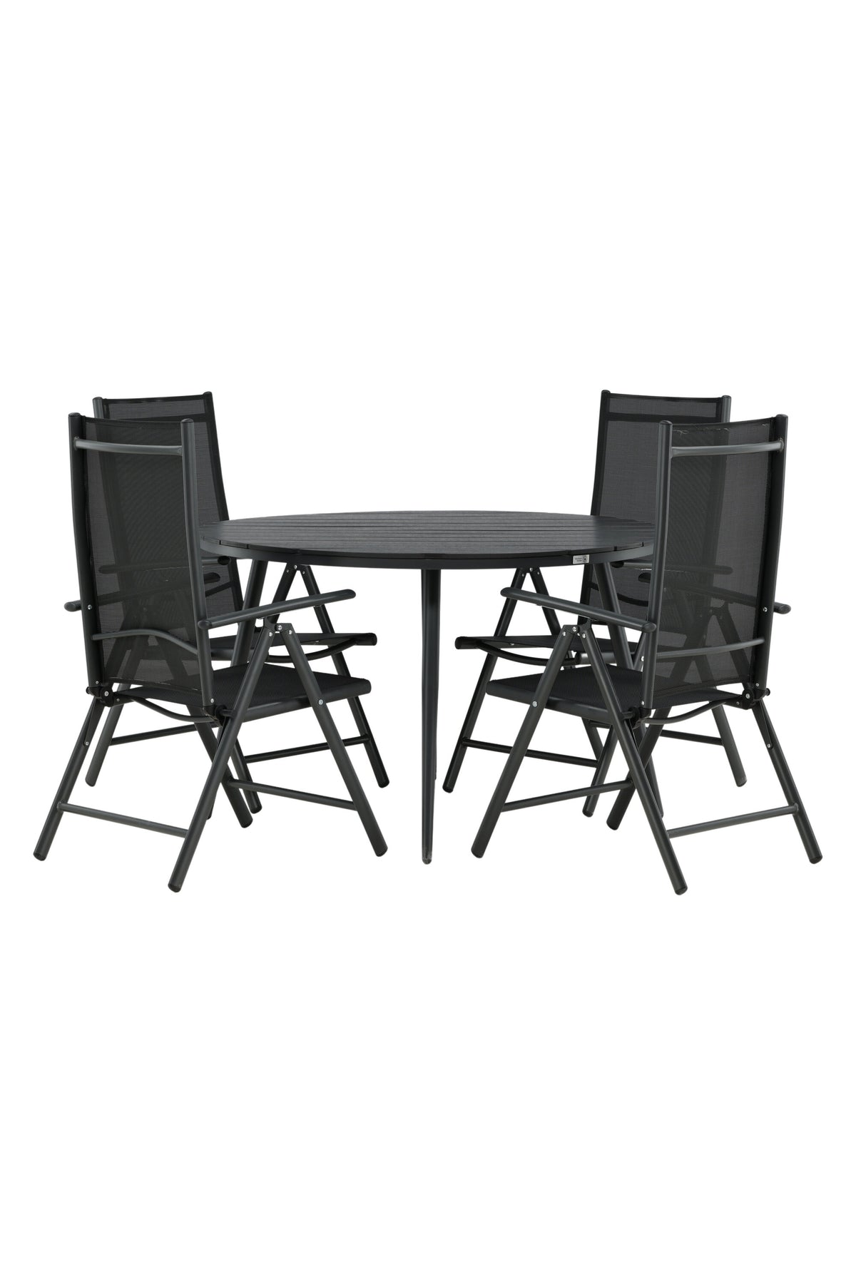 Break Matbord med Break Stolarna – Bord: ⌀120 Stol: 62x107,5x55