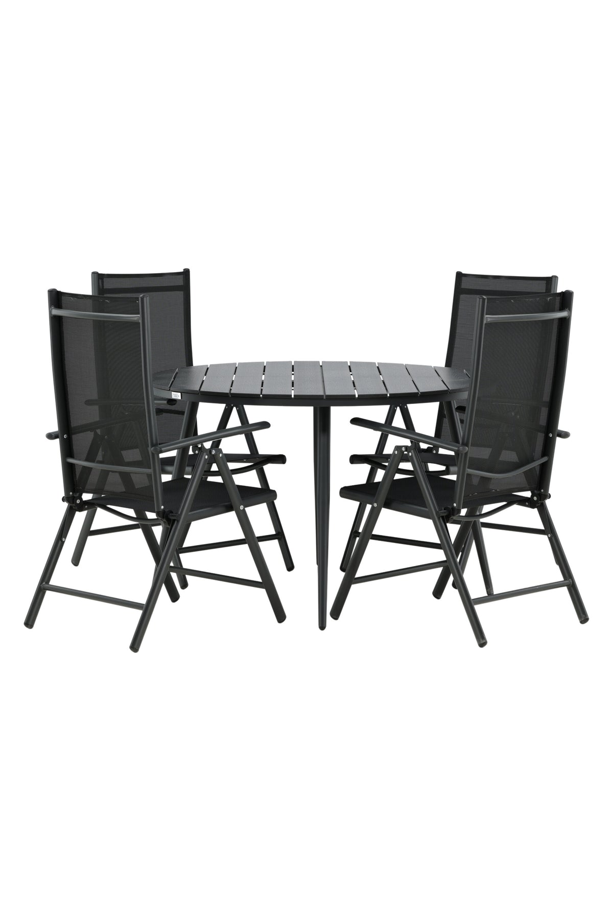 Break Matbord med Break Stolarna – Bord: ⌀120 Stol: 62x107,5x55