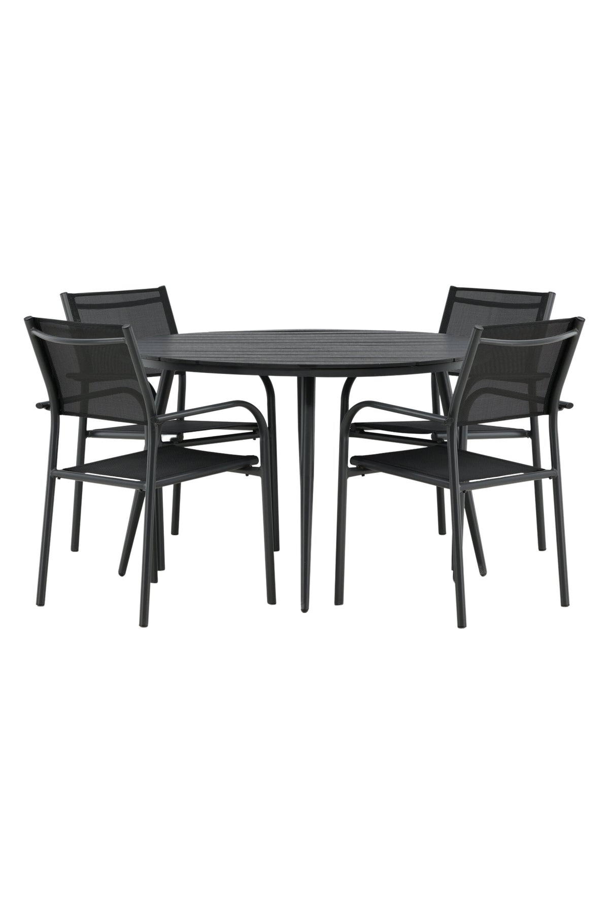 Break Matbord med Santorini Stolarna – Bord: ⌀120 Stol: 58x88x56