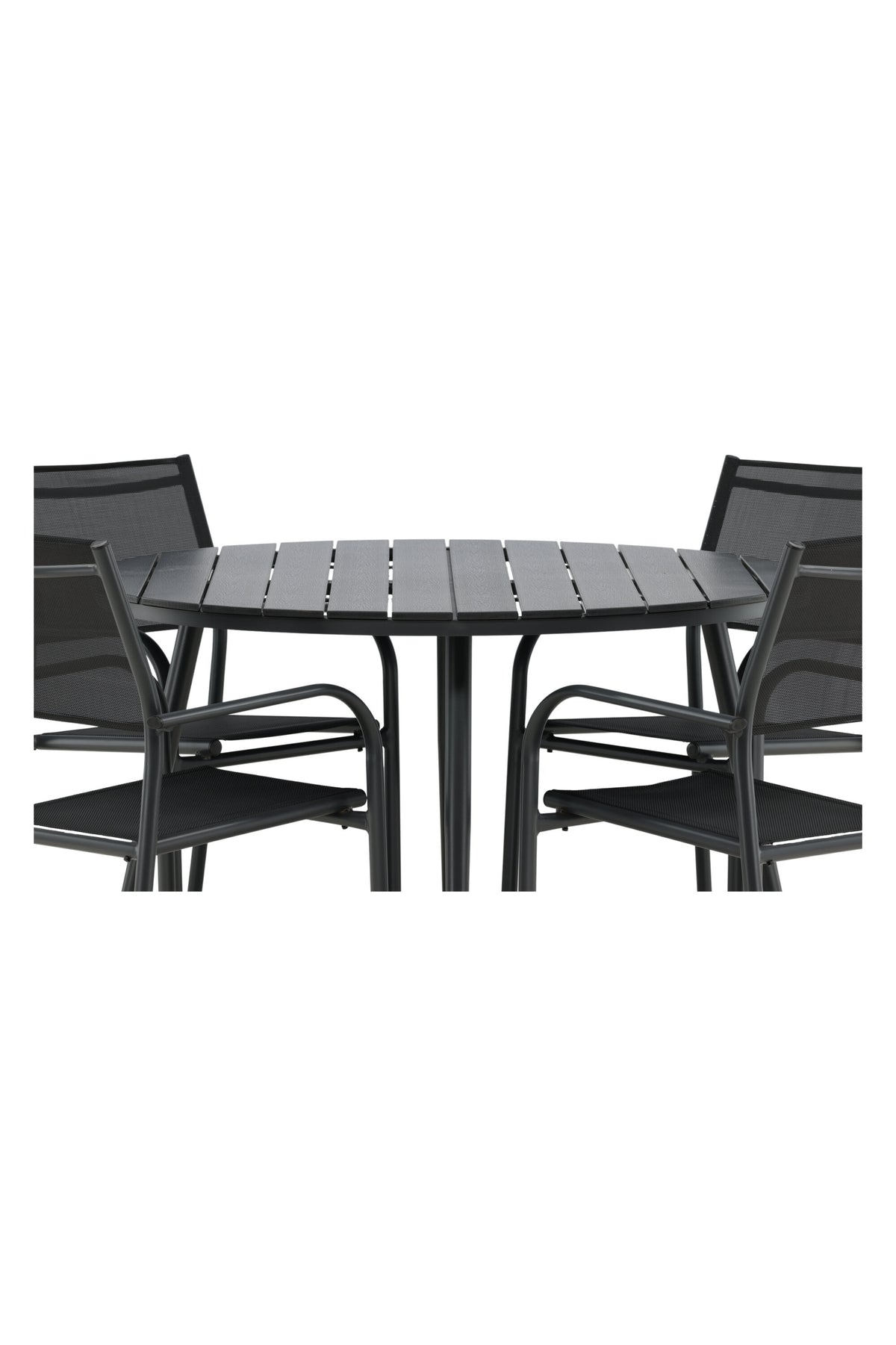 Break Matbord med Santorini Stolarna – Bord: ⌀120 Stol: 58x88x56