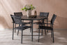 Break Matbord med Santorini Stolarna – Bord: ⌀120 Stol: 58x88x56