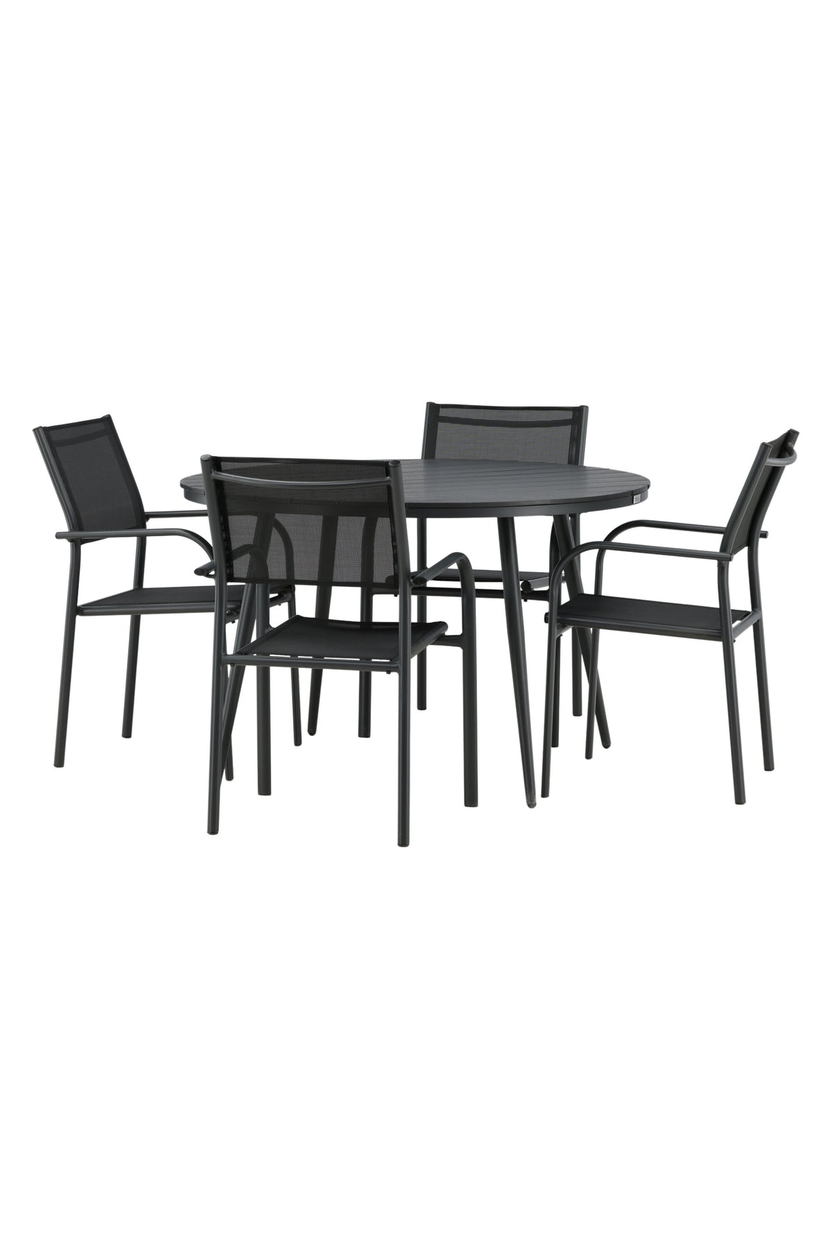 Break Matbord med Santorini Stolarna – Bord: ⌀120 Stol: 58x88x56