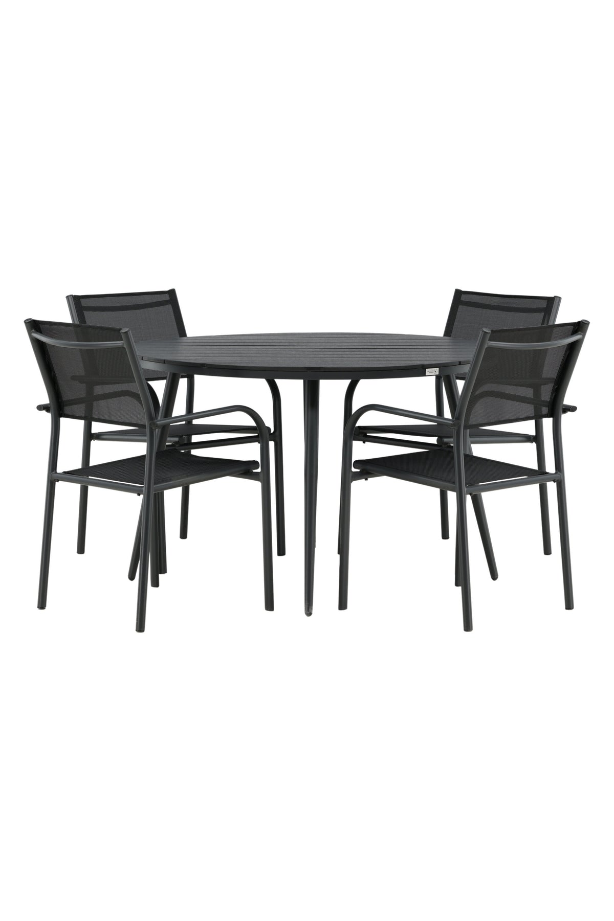 Break Matbord med Santorini Stolarna – Bord: ⌀120 Stol: 58x88x56