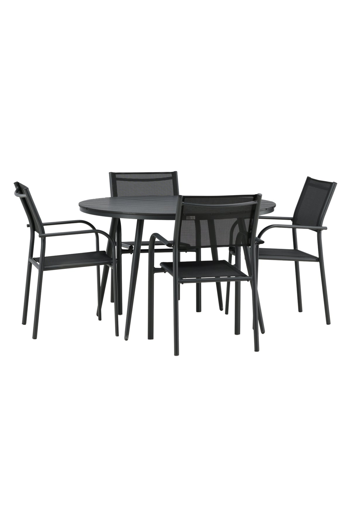 Break Matbord med Santorini Stolarna – Bord: ⌀120 Stol: 58x88x56