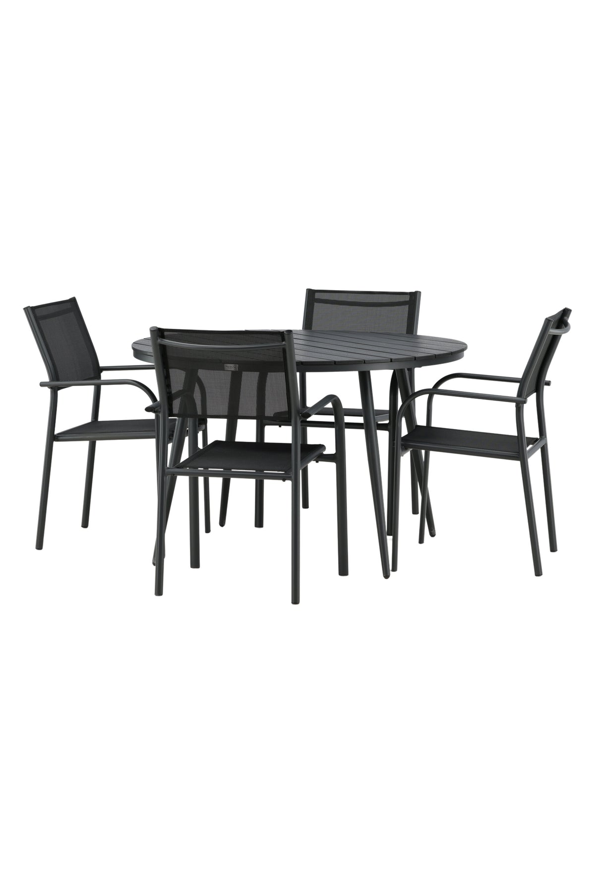 Break Matbord med Santorini Stolarna – Bord: ⌀120 Stol: 58x88x56