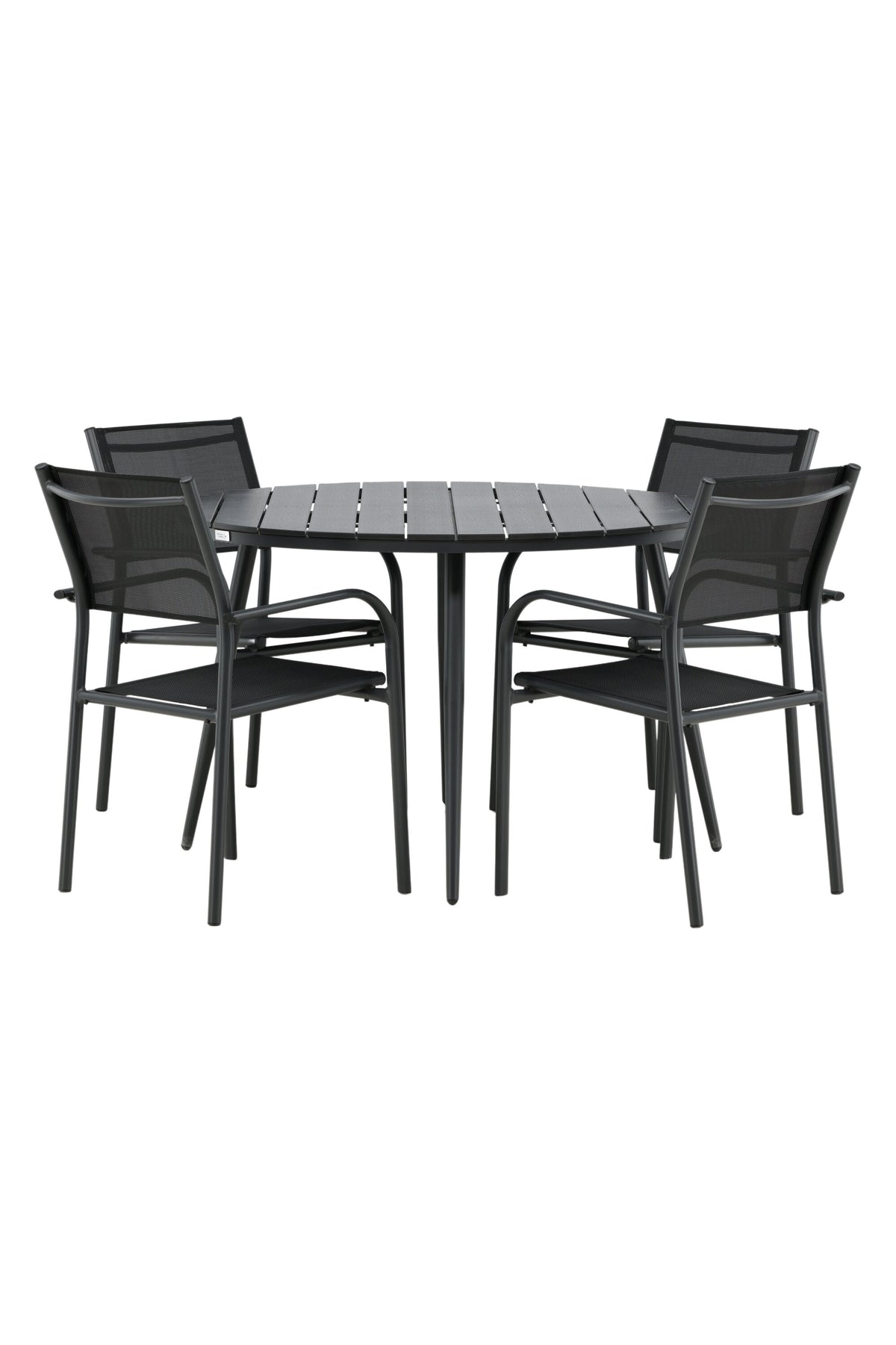 Break Matbord med Santorini Stolarna – Bord: ⌀120 Stol: 58x88x56