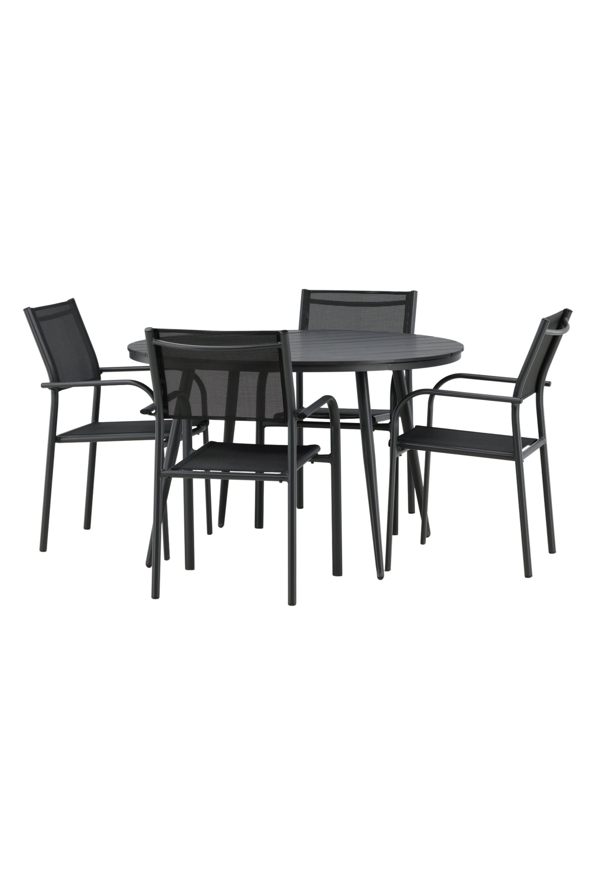 Break Matbord med Santorini Stolarna – Bord: ⌀120 Stol: 58x88x56
