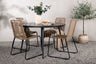 Break Matbord med Lindos Stolarna – Bord: ⌀120 Stol: 59x86x57