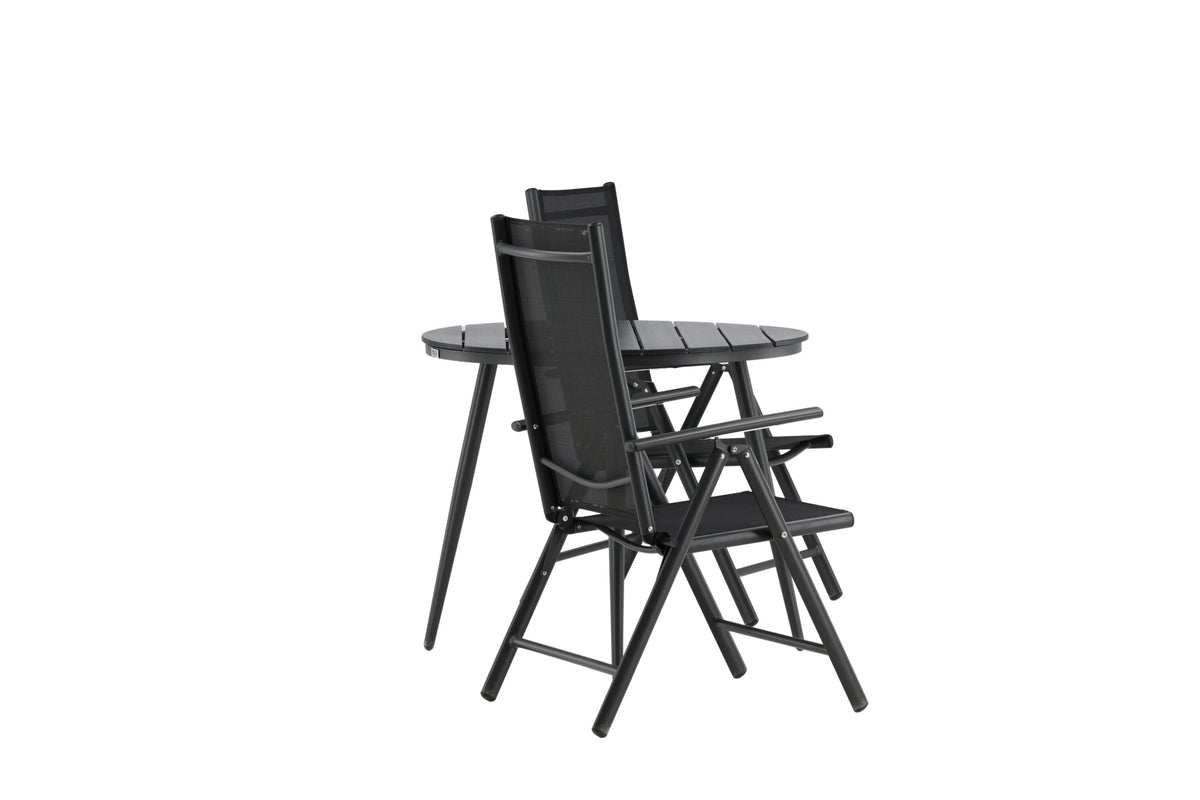 Break Matbord med Break Stolarna – Bord: ⌀90 Stol: 62x107,5x55