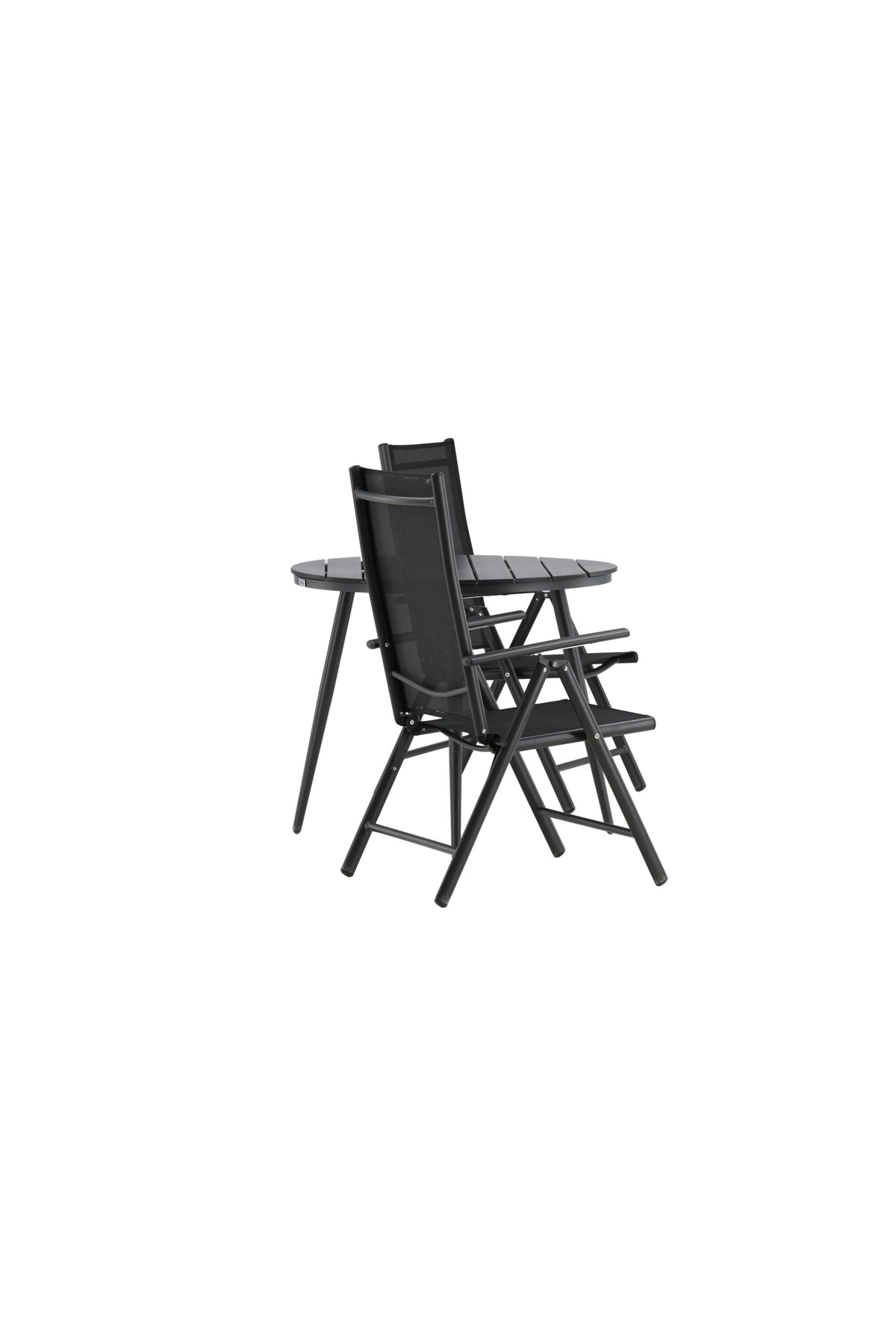Break Matbord med Break Stolarna – Bord: ⌀90 Stol: 62x107,5x55