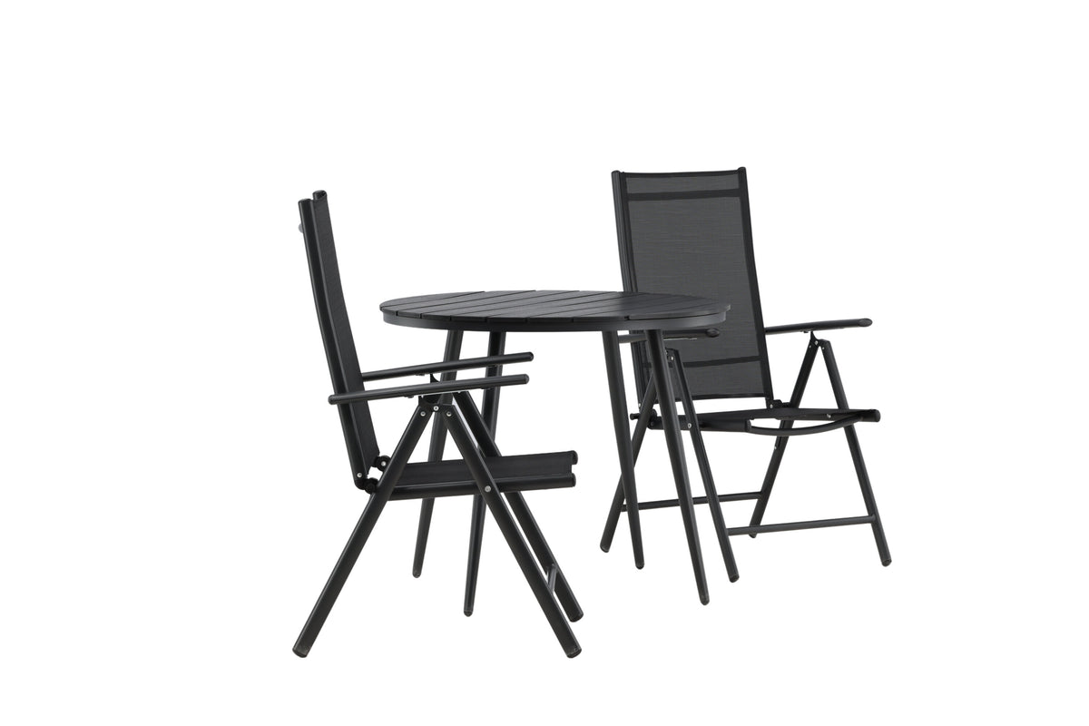 Break Matbord med Break Stolarna – Bord: ⌀90 Stol: 62x107,5x55
