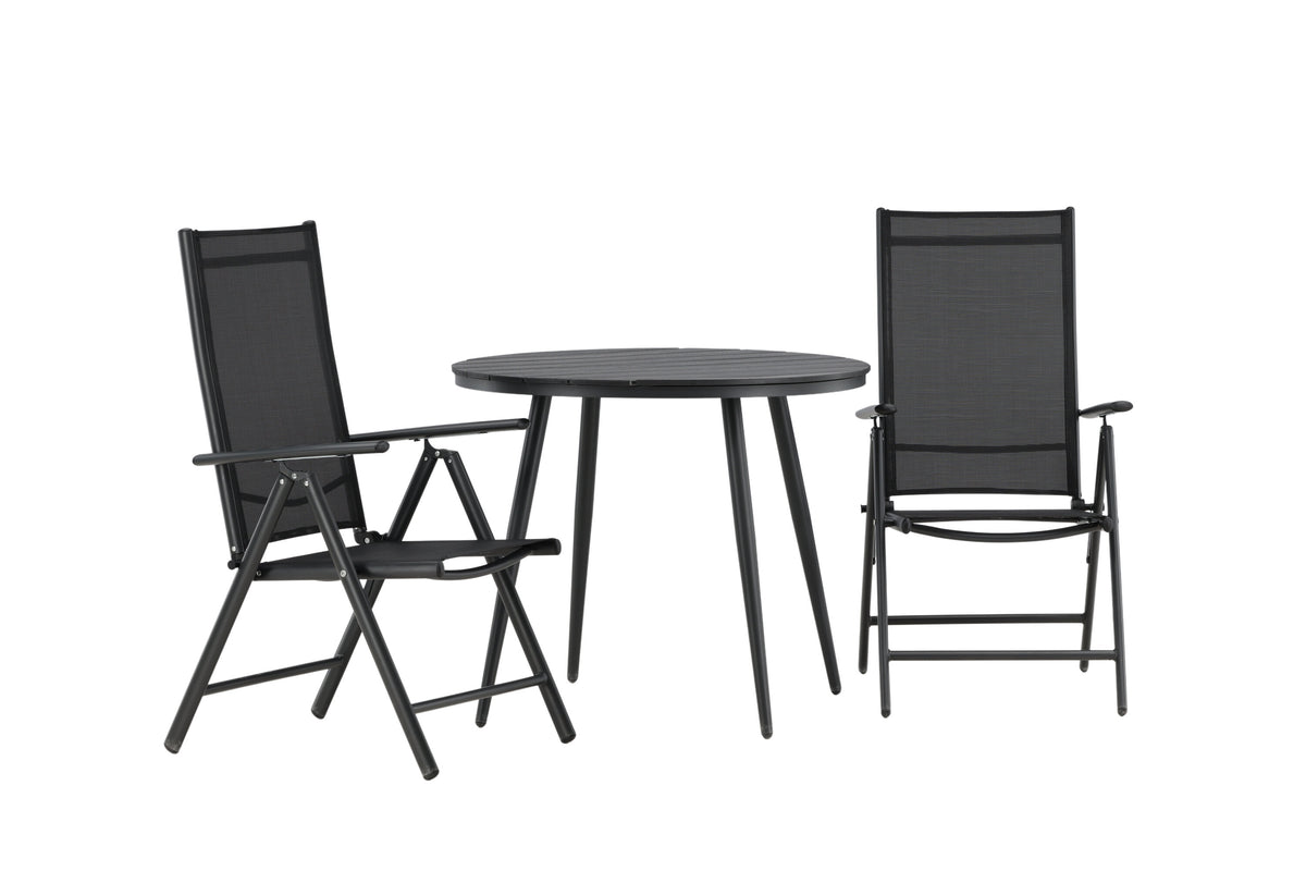Break Matbord med Break Stolarna – Bord: ⌀90 Stol: 62x107,5x55