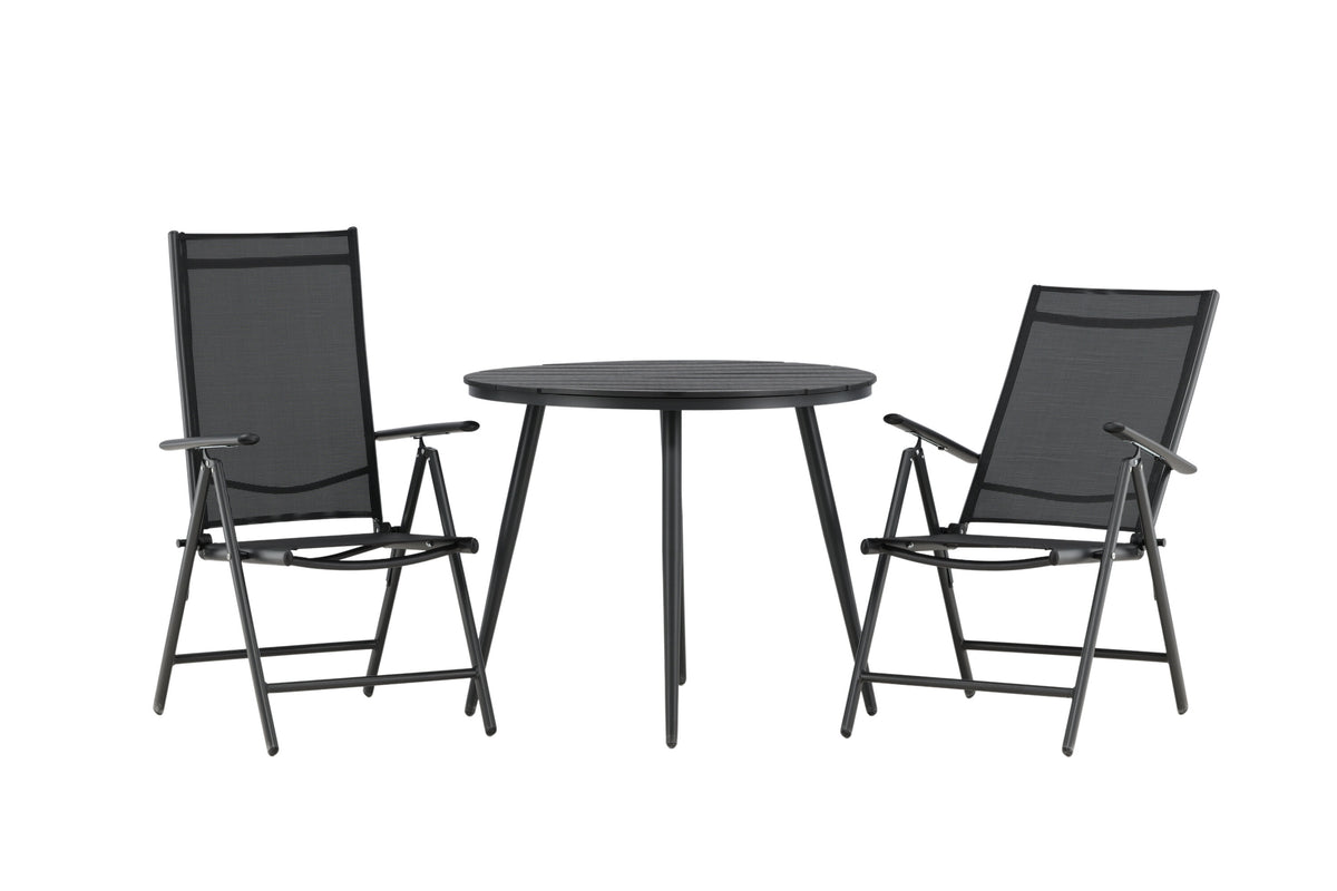 Break Matbord med Break Stolarna – Bord: ⌀90 Stol: 62x107,5x55